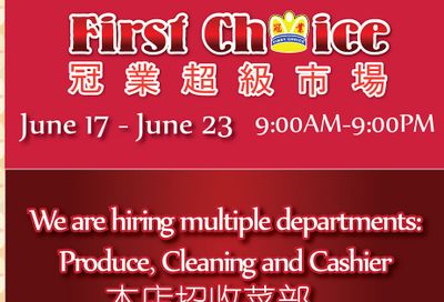 First Choice Supermarket Flyer June 17 to 23