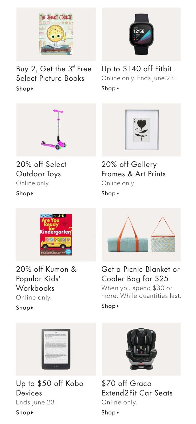 Chapters Indigo Online Deals of the Week June 20 to 26