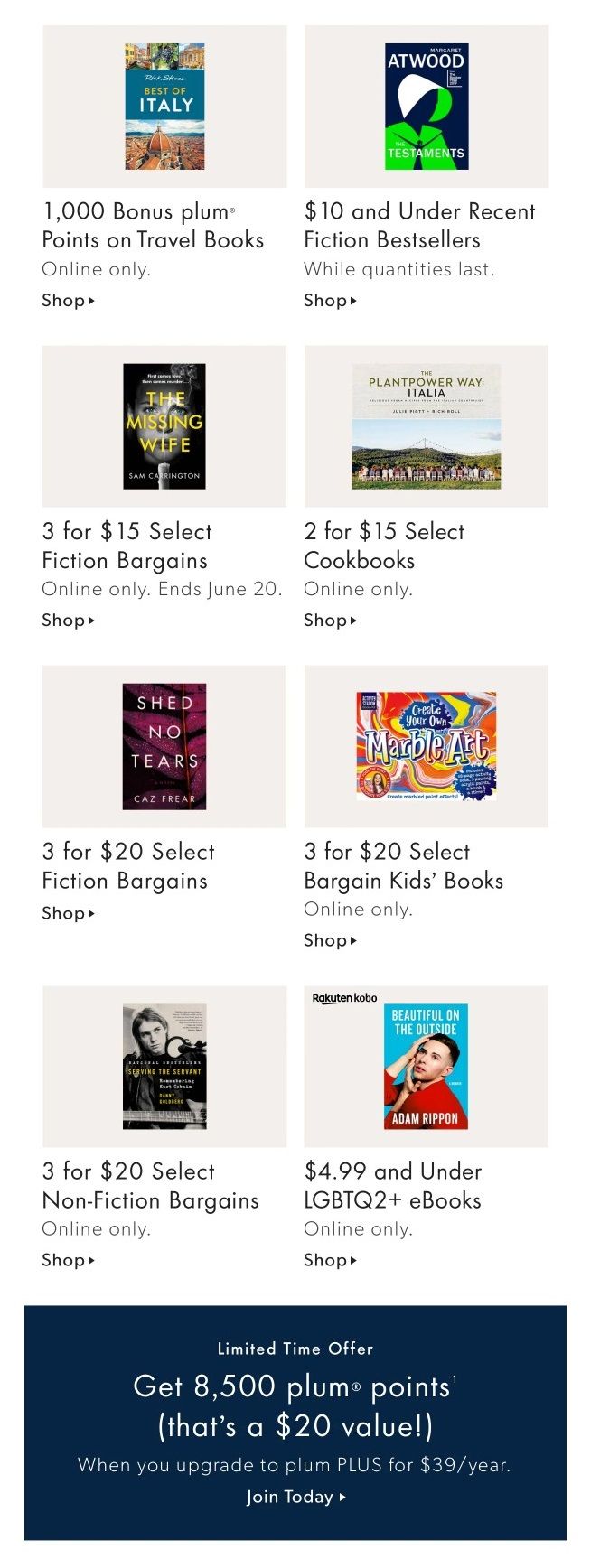 Chapters Indigo Online Deals of the Week June 20 to 26