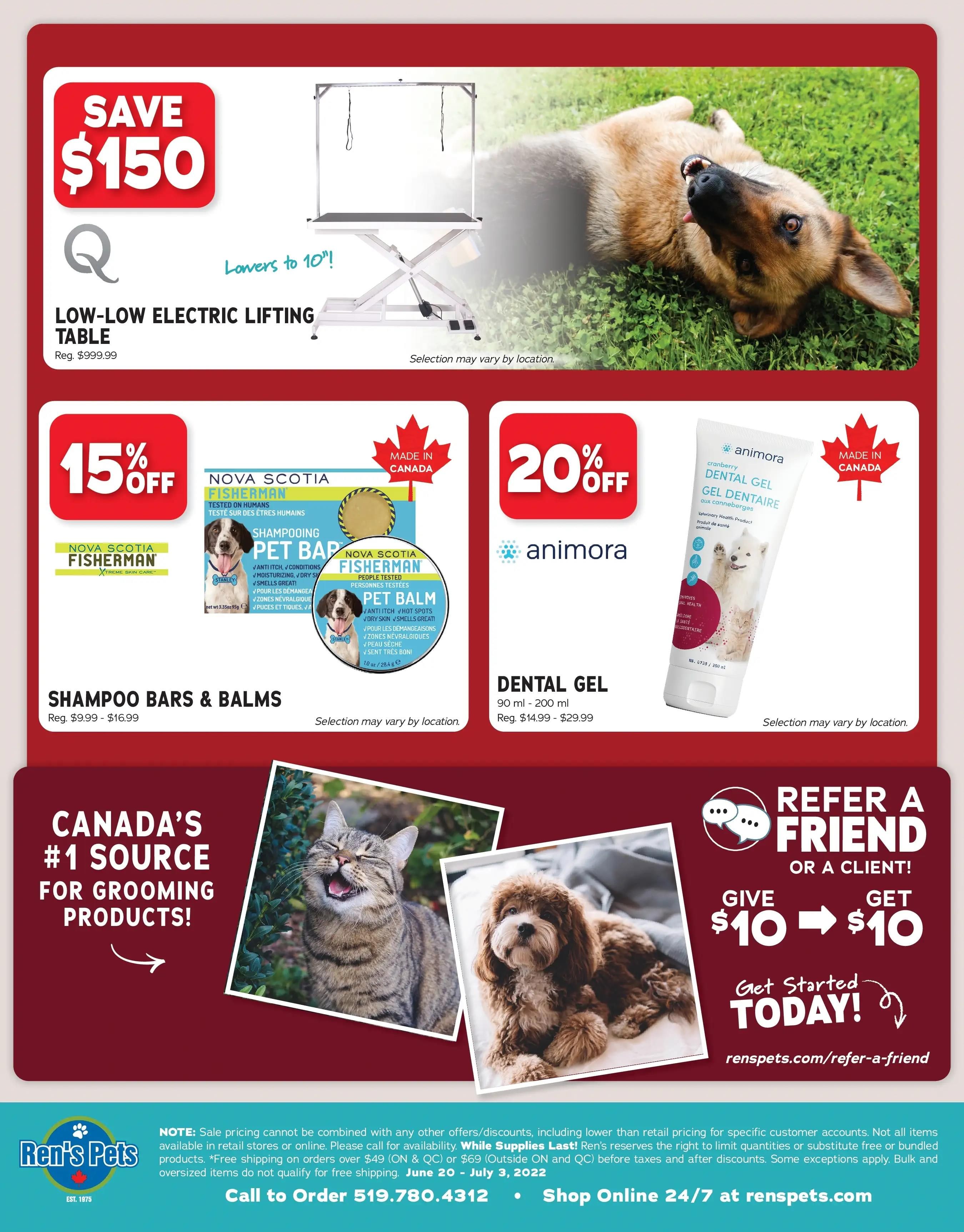 Ren's Pets Depot Celebrate Canada Grooming Sale Flyer June 20 to July 3