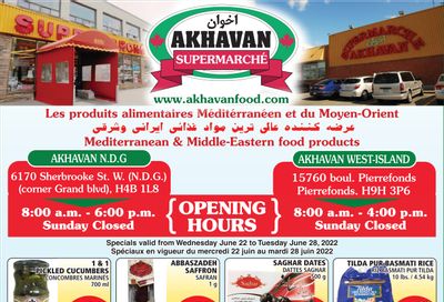 Akhavan Supermarche Flyer June 22 to 28