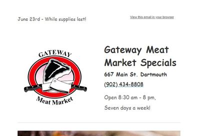 Gateway Meat Market Flyer June 23 to 29