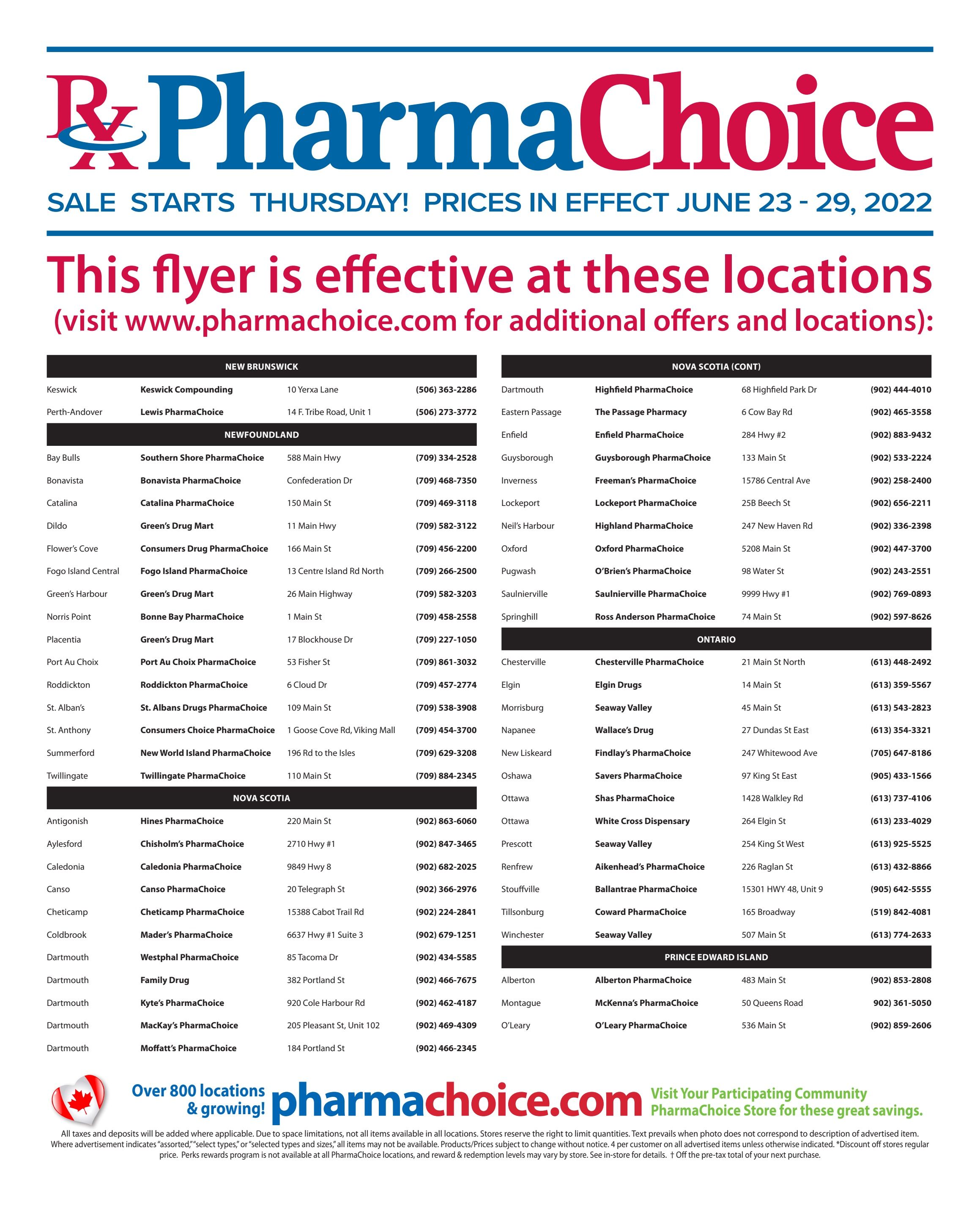 PharmaChoice (ON & Atlantic) Flyer June 23 to 29