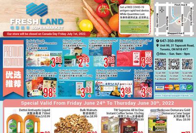 FreshLand Supermarket Flyer June 24 to 30