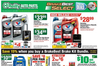 O'Reilly Auto Parts Weekly Ad & Flyer March 25 to April 28
