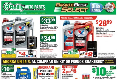 O'Reilly Auto Parts (ES) Weekly Ad & Flyer March 25 to April 28