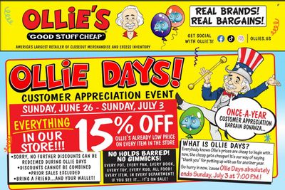 Ollie's Bargain Outlet Weekly Ad Flyer June 28 to July 5