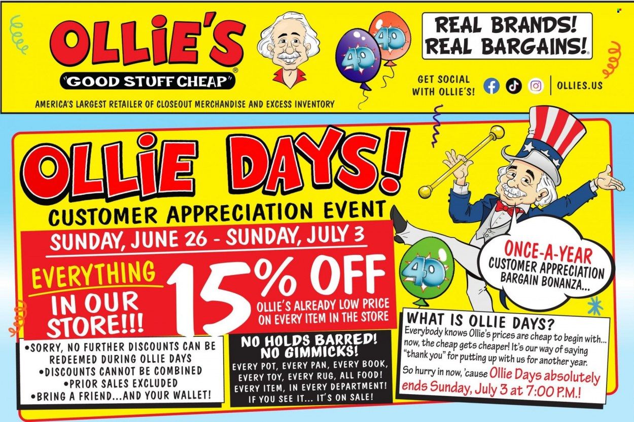 Ollies Bargain Outlet Weekly Ad Flyer June 28 To July 5 1 Max 