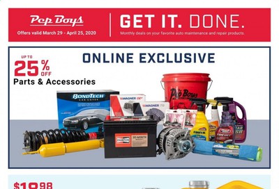 Pep Boys Weekly Ad & Flyer March 29 to April 25