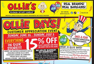 Ollie's Bargain Outlet Weekly Ad Flyer June 29 to July 6