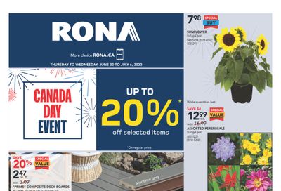 Rona (West) Flyer June 30 to July 6