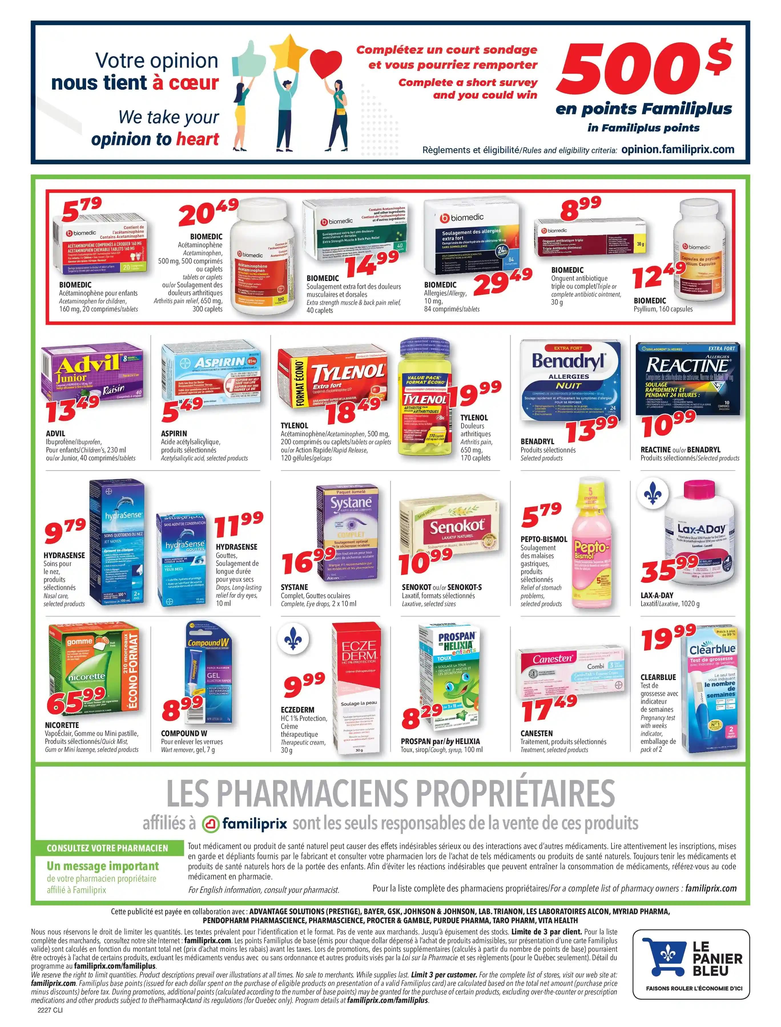 Familiprix Clinique Flyer June 30 to July 6