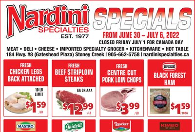 Nardini Specialties Flyer June 30 to July 6