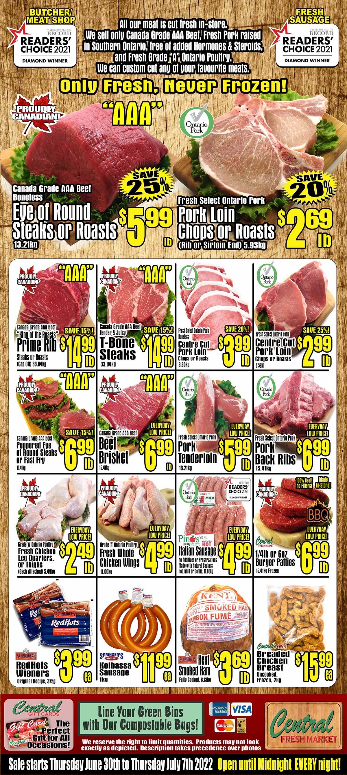 Central Fresh Market Flyer June 30 to July 7