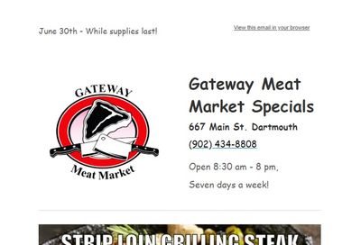 Gateway Meat Market Flyer June 30 to July 6