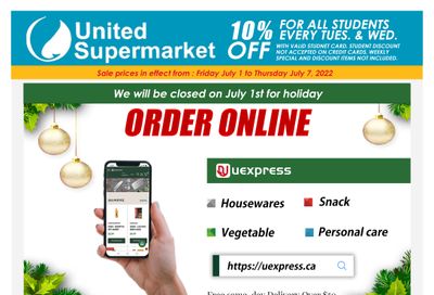 United Supermarket Flyer July 1 to 7