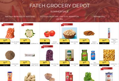 Fateh Grocery Depot Flyer June 30 to July 6
