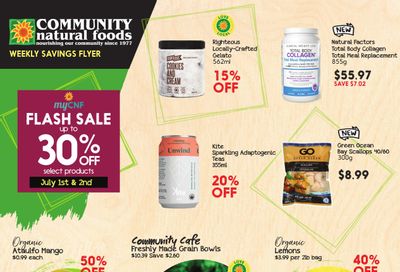 Community Natural Foods Flyer June 30 to July 6