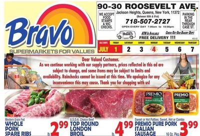 Bravo Supermarkets (CT, FL, MA, NJ, NY, PA) Weekly Ad Flyer June 30 to July 7
