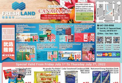 FreshLand Supermarket Flyer July 1 to 7