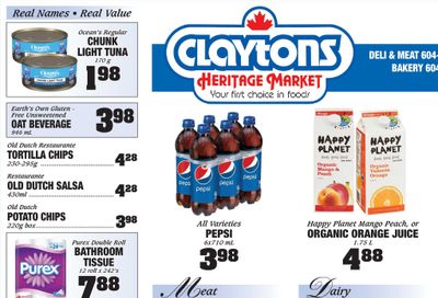 Claytons Heritage Market Flyer July 1 to 7