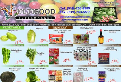 MultiFood Supermarket Flyer July 1 to 7