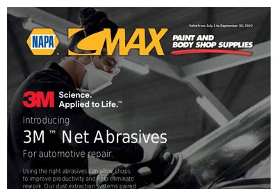 NAPA Auto Parts CMAX Paint and Body Shop Supplies Flyer July 1 to September 30