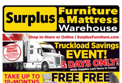 Surplus Furniture & Mattress Warehouse (Owen Sound) Flyer July 4 to 10