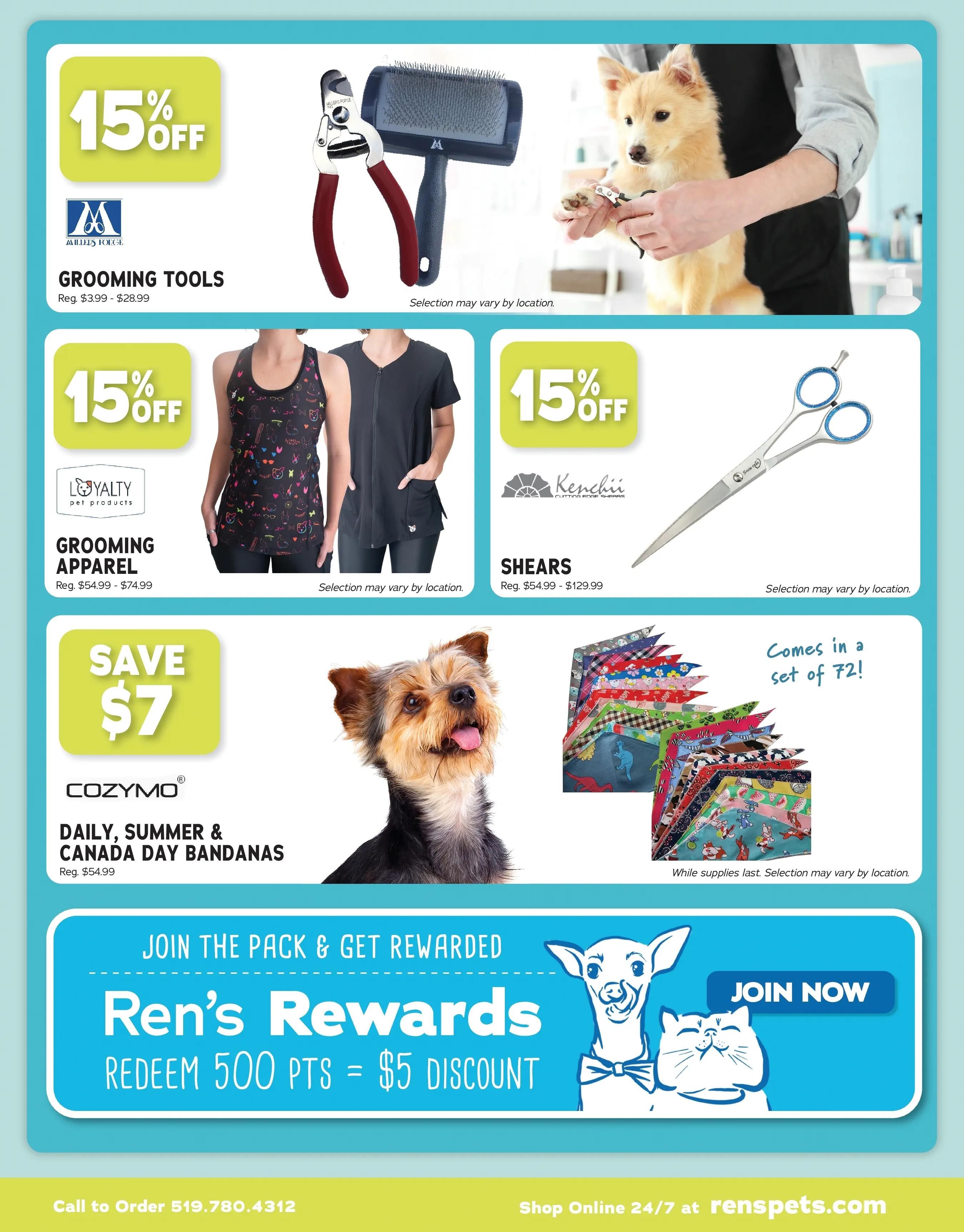 Ren's Pets Depot Grooming Sale Flyer July 4 to 17