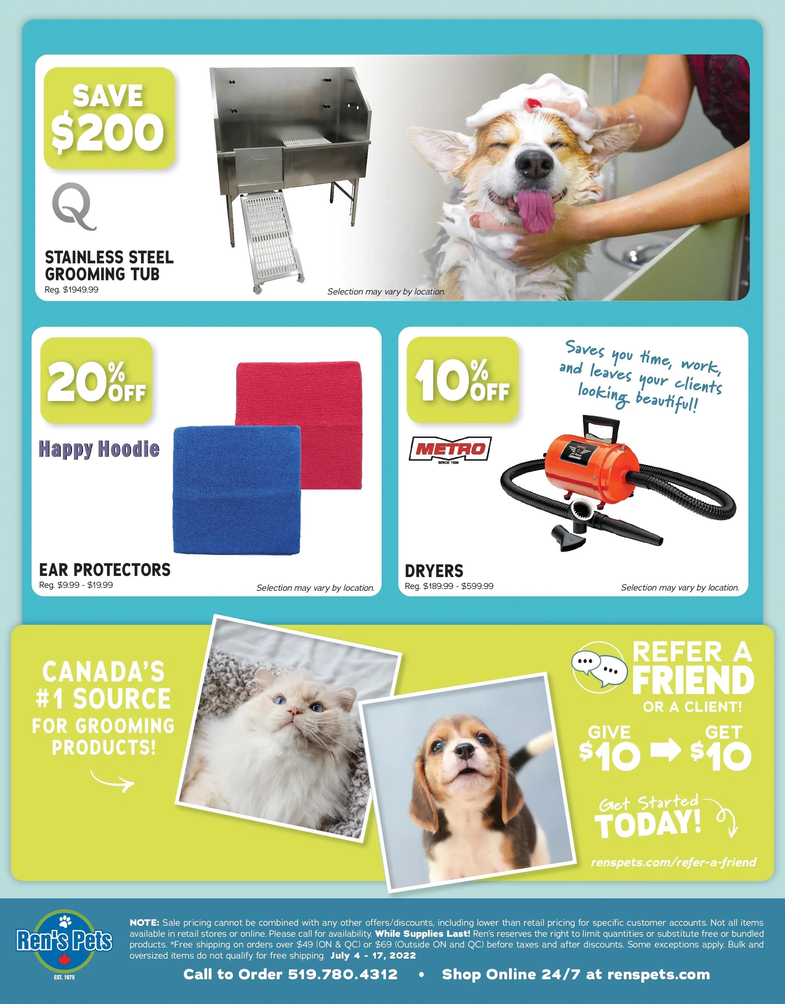 Ren's Pets Depot Grooming Sale Flyer July 4 to 17