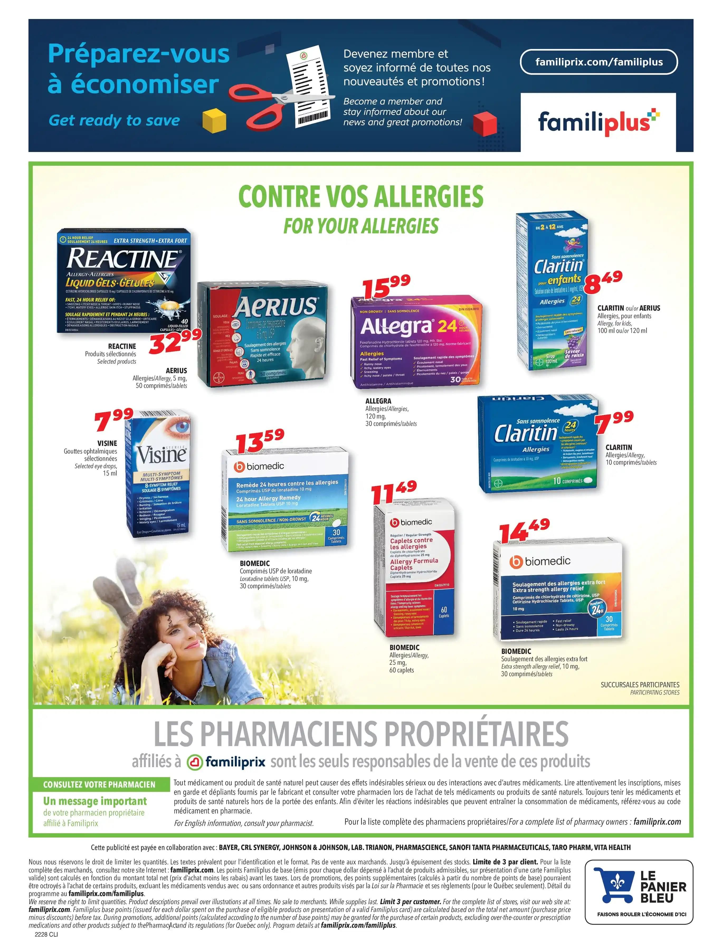 Familiprix Clinique Flyer July 7 to 13