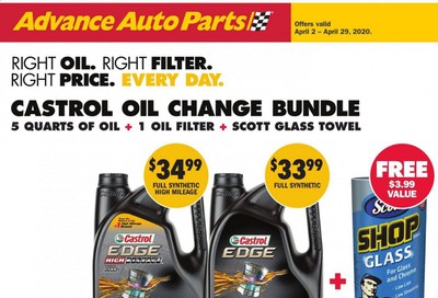Advance Auto Parts Weekly Ad & Flyer April 2 to 29