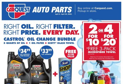 Car Quest Weekly Ad & Flyer April 2 to 29