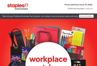 Staples Hot Deals Business Flyer July 6 to 19