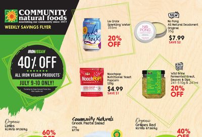 Community Natural Foods Flyer July 7 to 13