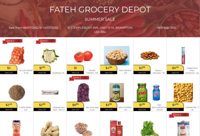Fateh Grocery Depot Flyer July 8 to 14