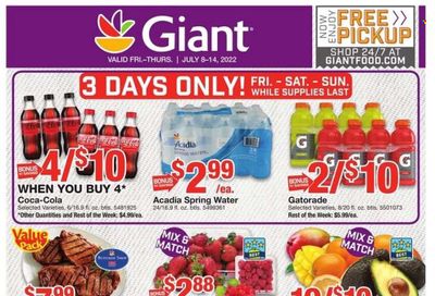 Giant Food (DE, MD, VA) Weekly Ad Flyer July 8 to July 15
