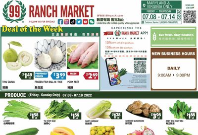 99 Ranch Market (10, MD) Weekly Ad Flyer July 8 to July 15