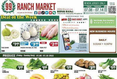 99 Ranch Market (NJ) Weekly Ad Flyer July 8 to July 15