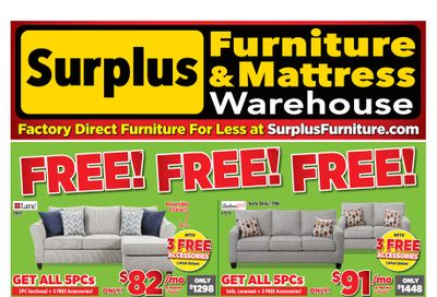 Surplus Furniture & Mattress Warehouse (Winnipeg) Flyer July 11 to 31