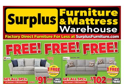 Surplus Furniture & Mattress Warehouse (St. John's) Flyer July 11 to 31