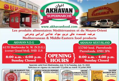 Akhavan Supermarche Flyer July 13 to 19