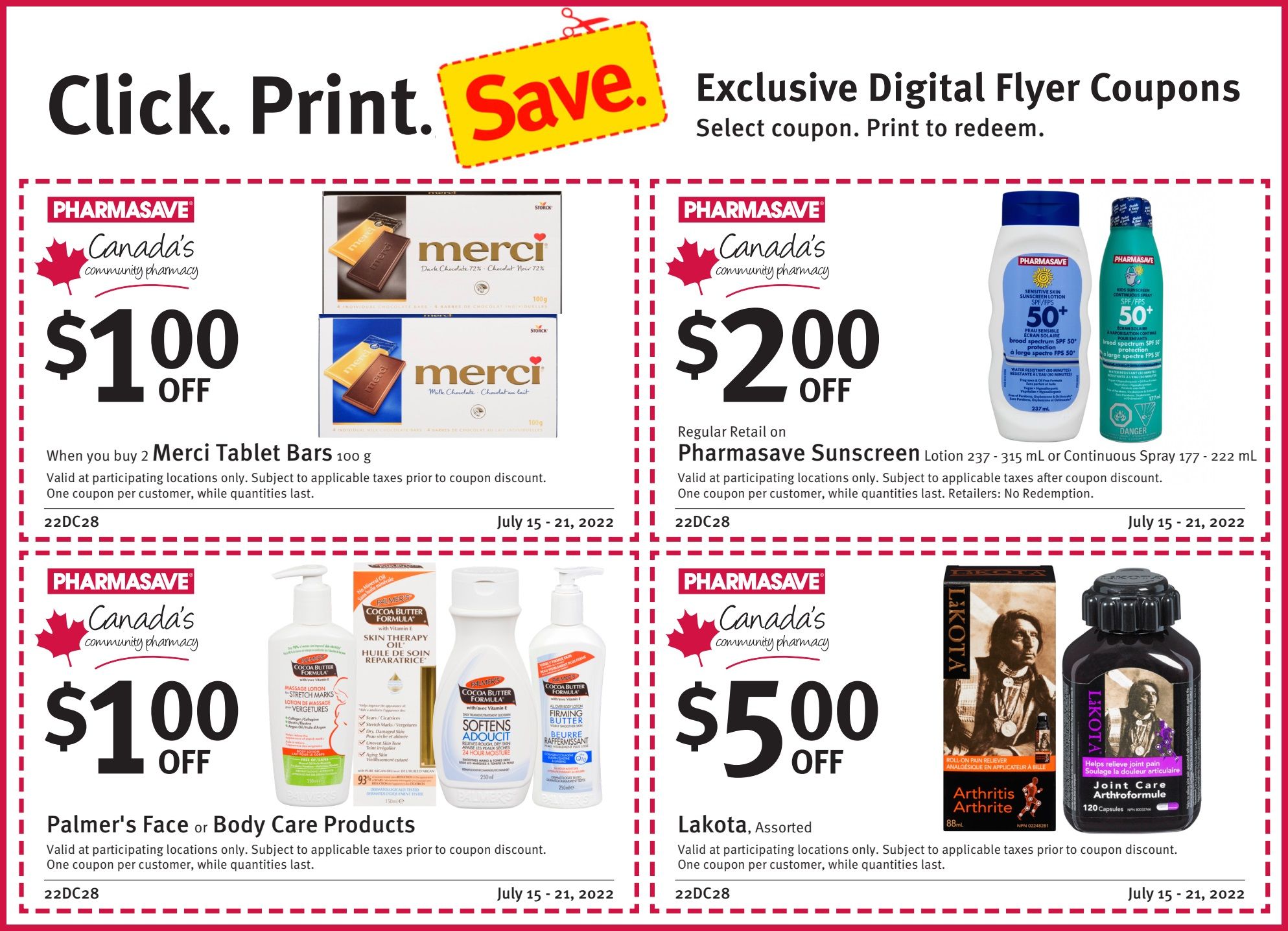 Pharmasave (NB) Flyer July 15 to 21
