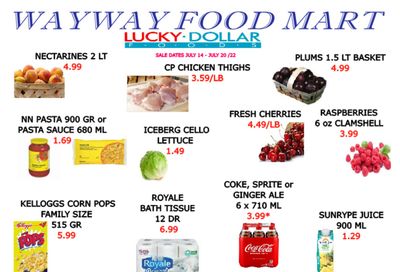 WayWay Food Mart Flyer July 14 to 20