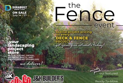 J&H Builder's Warehouse Flyer July 14 to 27