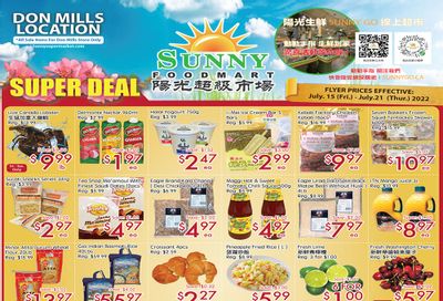 Sunny Foodmart (Don Mills) Flyer July 15 to 21