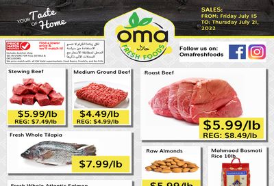 Oma Fresh Foods Flyer July 15 to 21