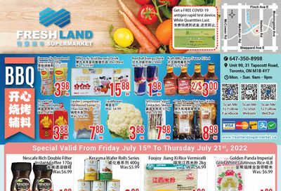 FreshLand Supermarket Flyer July 15 to 21