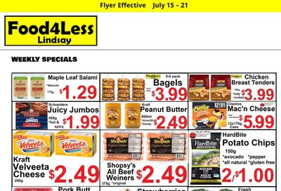 Food 4 Less (Lindsay) Flyer July 15 to 21