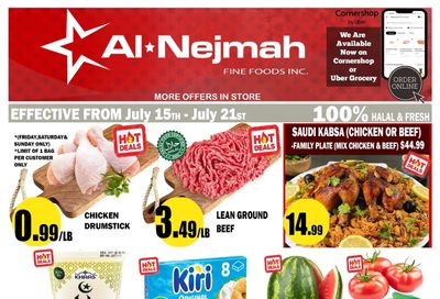 Alnejmah Fine Foods Inc. Flyer July 15 to 21